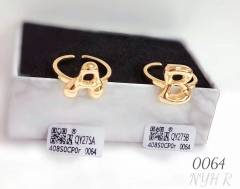 Letter A/B exquisite ring