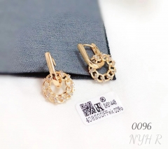 Hollow style gem earring