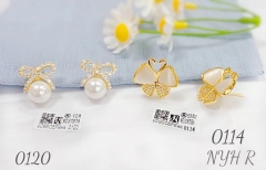 Bow pearl/butterfly style exquisite earring