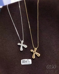 Letter X shiny necklace