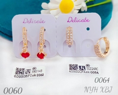 Artificial gemstone exquisite earring