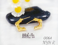 Irregular gold earrings