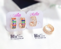 Artificial gemstone exquisite earring