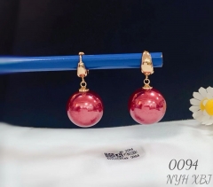 Red pearl exquisite earring