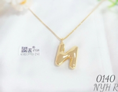 Letter N shiny necklace