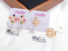 Exquisite gem hollow earring