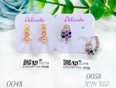 Artificial gemstone exquisite earring