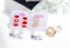 Artificial gemstone exquisite earring