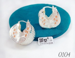 Irregular flower print hollow earrings