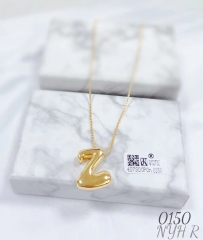 Letter Z shiny gold/silver necklace