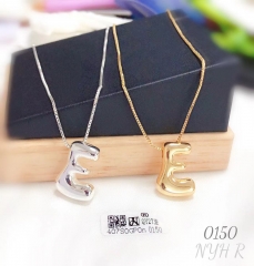 Letter E shiny necklace