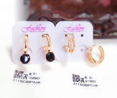 Artificial gemstone exquisite earring