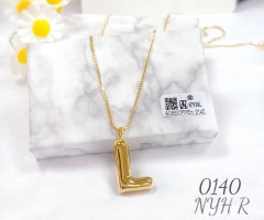 Letter L shiny necklace