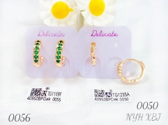 Artificial gemstone exquisite earring