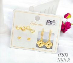 Irregular gold earrings