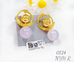 Purple pearl new style exquisite earring