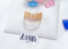 Half Zirconia Half Polished Ring