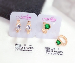 Artificial gemstone exquisite earring