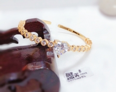 Whiter heart gem bangle