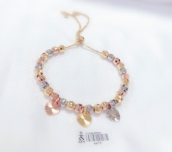 Sequined pendant beaded bracelet