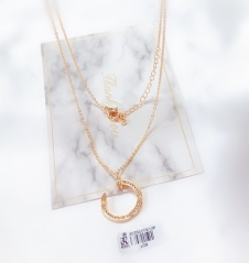 Nail Style Gold Necklace