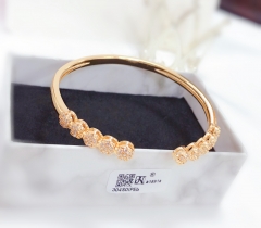 Artificial gemstone shiny bangle