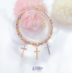 Polished Cross Bright Bracelet