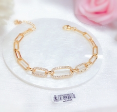 Hollow gem bangle