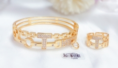 High-end popular gold/silver bangle ring