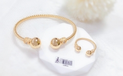 Ball Gold Bangle Ring Set