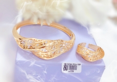 Simple gold hollow styl bangle ring