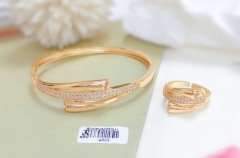 Irregular gold popular bangle ring