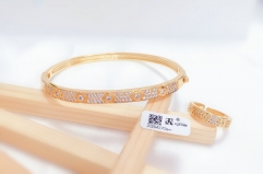 Simple style gold bangle ring