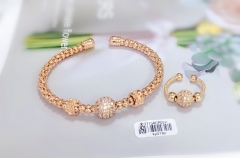 Beads style fashion gold bangle ring