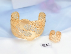 Gold style glossy bangle ring