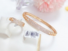 Artificial gemstone exquisite bangle ring