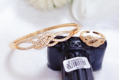 High-end popular gold/silver bangle ring