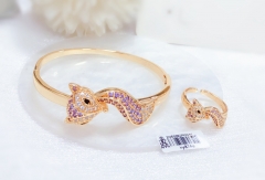 Seductive Fox Purple Outdated Exquisite Bangle Ring