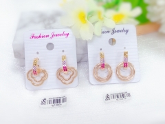 Hollow irregular gold earring