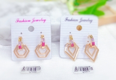 Hollow irregular gold earring