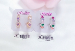 Artificial gemstone exquisite earring