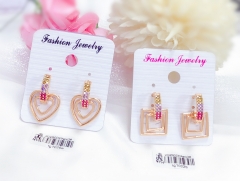 Hollow irregular gold earring