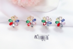 Hot sale flower style shiny earring