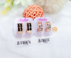 Colorful zircon shiny earring