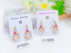 Hollow irregular gold earring