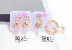 Hollow style gold bright earring