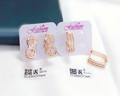 Irregular gold earring