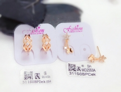 Irregular gold earring