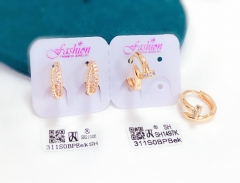 Hollow style gem earring