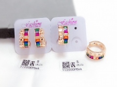 Colorful exquisite gold popular earring